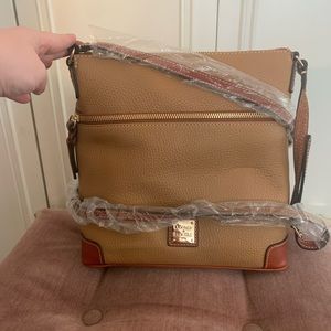 NEW Dooney & Bourke crossbody bag. Pebbled leather, tan.